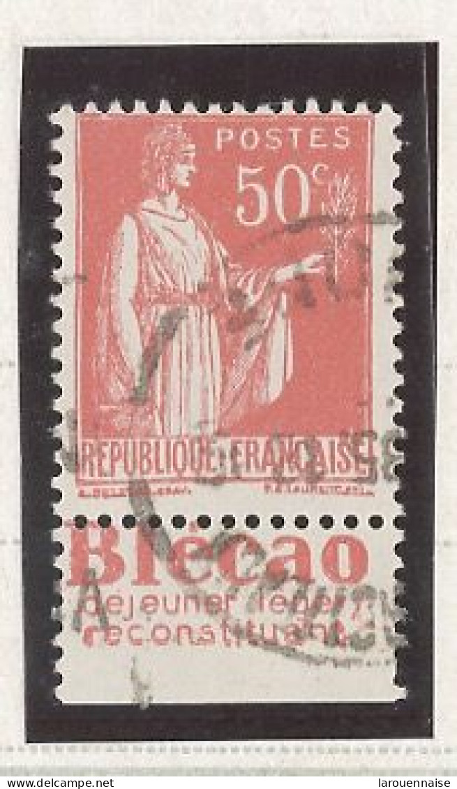 BANDE PUB -N°283  PAIX TYPE II -50c ROUGE -Obl - PUB -BLECAO- (MAURY 202) - Used Stamps