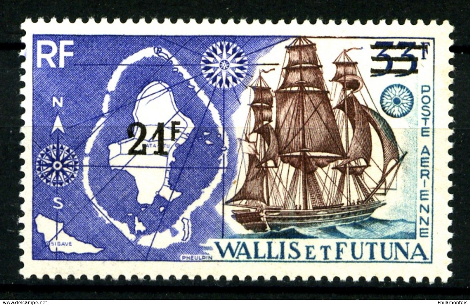 WALLIS - PA  38 - 21F Sur 33F Voilier - Neuf N** - Très Beau - Unused Stamps