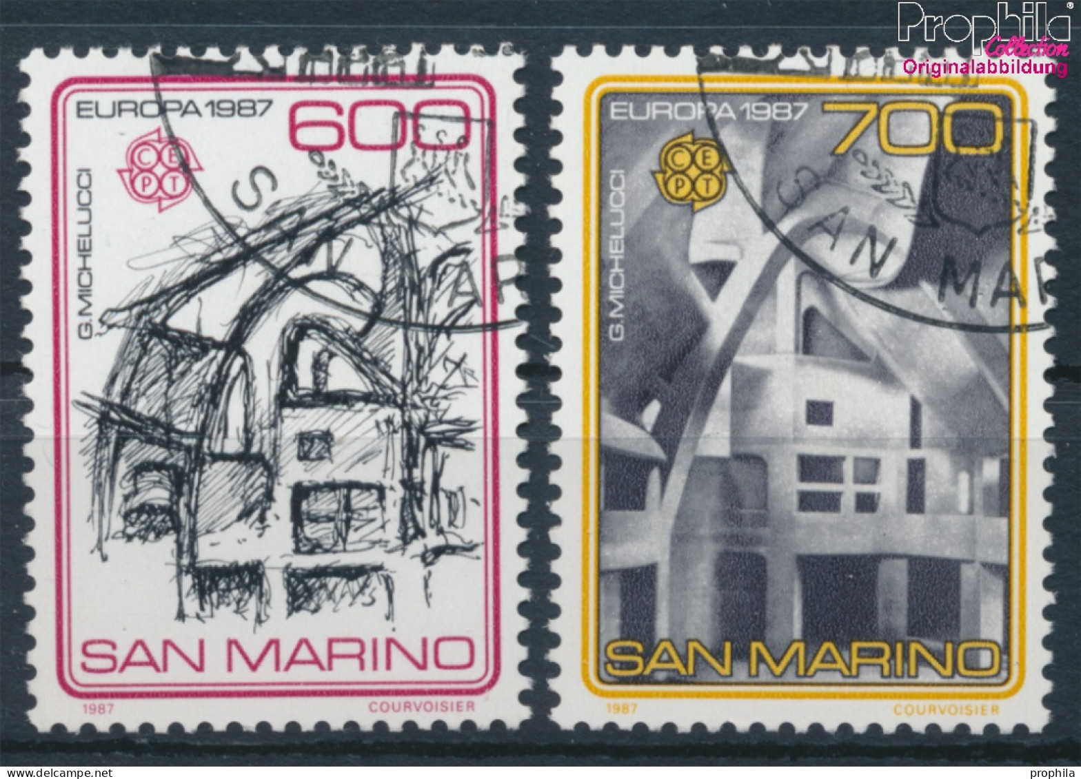 San Marino 1354-1355 (kompl.Ausg.) Gestempelt 1987 Architektur (10326278 - Used Stamps