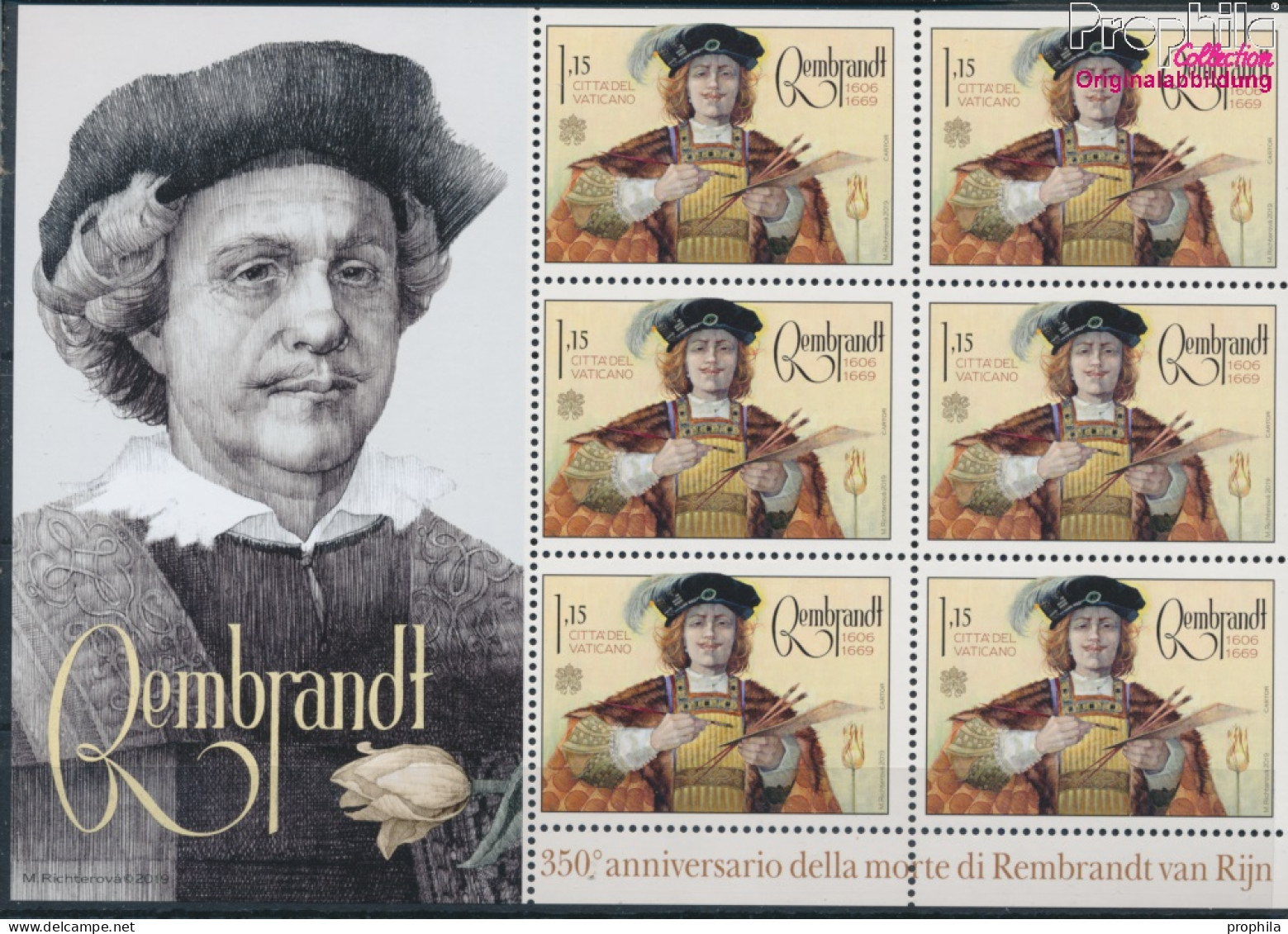 Vatikanstadt 1982Klb Kleinbogen (kompl.Ausg.) Postfrisch 2019 Rembrandt Van Rijn (10326124 - Unused Stamps