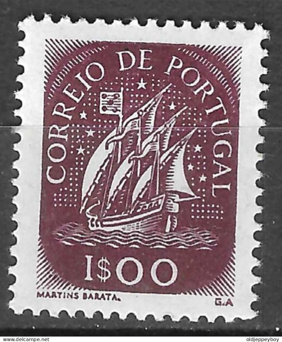 PORTUGAL - 1948-1949- Caravela. Novos Valores E Cores. 1$80,1$50, 1$00 * MVLH Afinsa Nº 700, 699, 697 - Unused Stamps