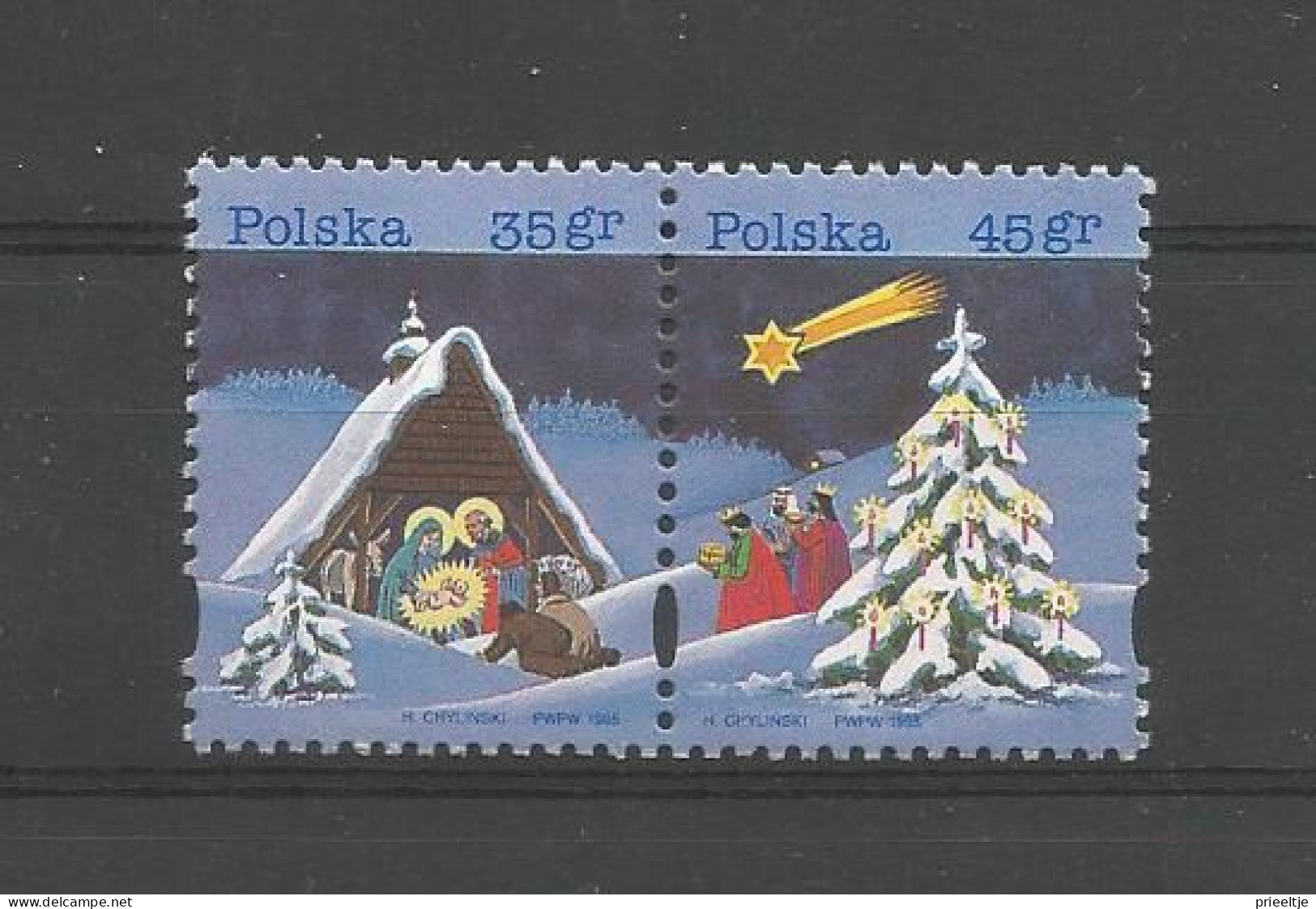 Poland 1995 Christmas Pair Y.T. 3359A/B ** - Ongebruikt