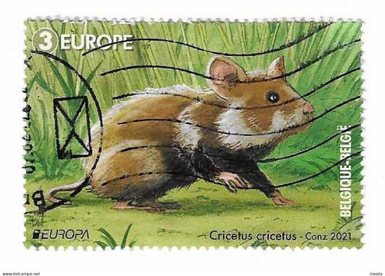 380 TPE - BELGIQUE -  2023 CRICETUS Cricetus-Conz - EUROPE - Europa  (Oblitéré) - Used Stamps