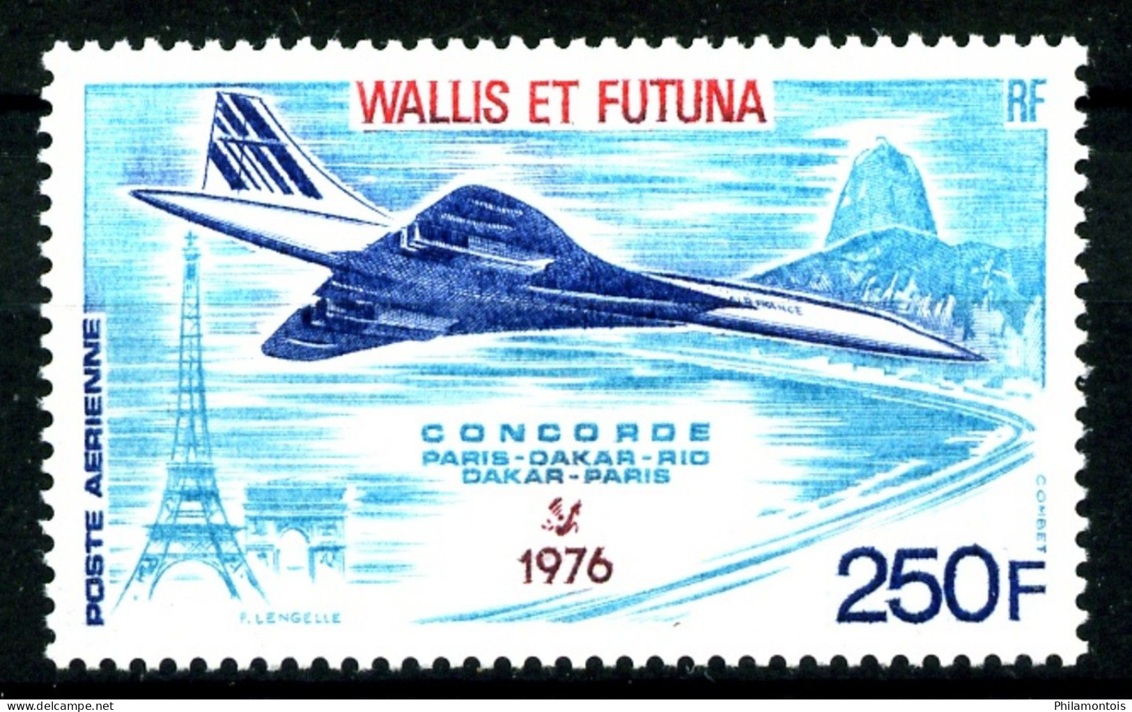 WALLIS - PA  71 - 250F Concorde - Neuf N** - Très Beau - Unused Stamps