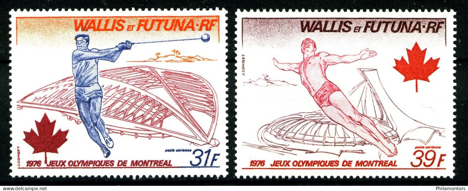 WALLIS - PA  72 / 73 - Jeux Olympiques Montréal 1976 - Complet 2 Valeurs - Neufs N** - Très Beaux - Unused Stamps