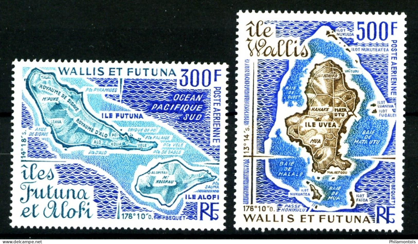 WALLIS - PA  80 / 81 - Cartes Des Iles - Complet 2 Valeurs - Neufs N** - Très Beaux - Nuevos