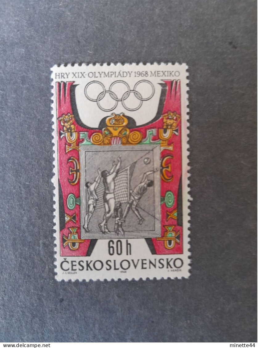 CESKOSLOVENSKO  MNH** 1968  VOLLEY BALL JEUX GAMES MEXICO - Volleybal