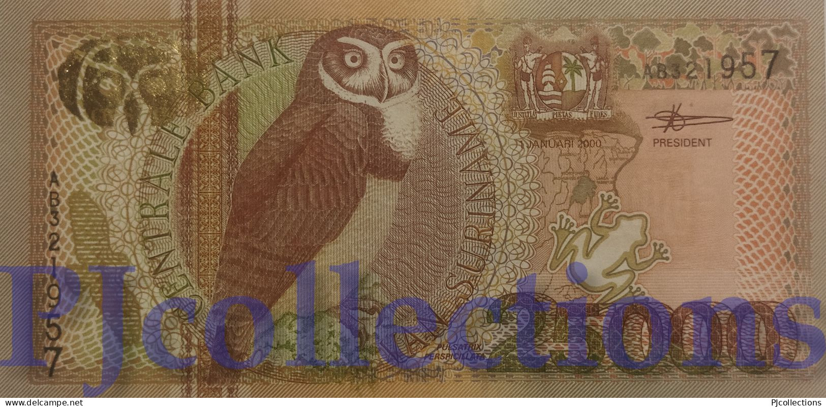 SURINAME 25000 GULDEN 2000 PICK 154 XF RARE - Surinam