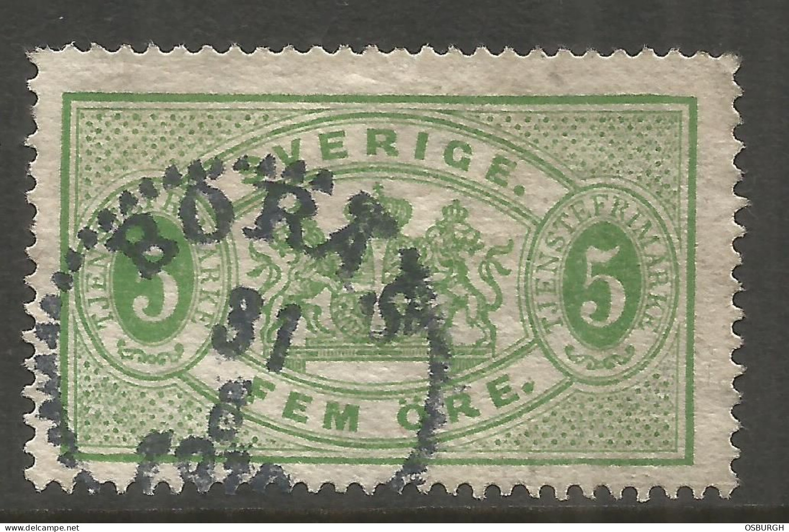 SWEDEN. OFFICIAL. 5o USED BORAS POSTMARK. - Oficiales
