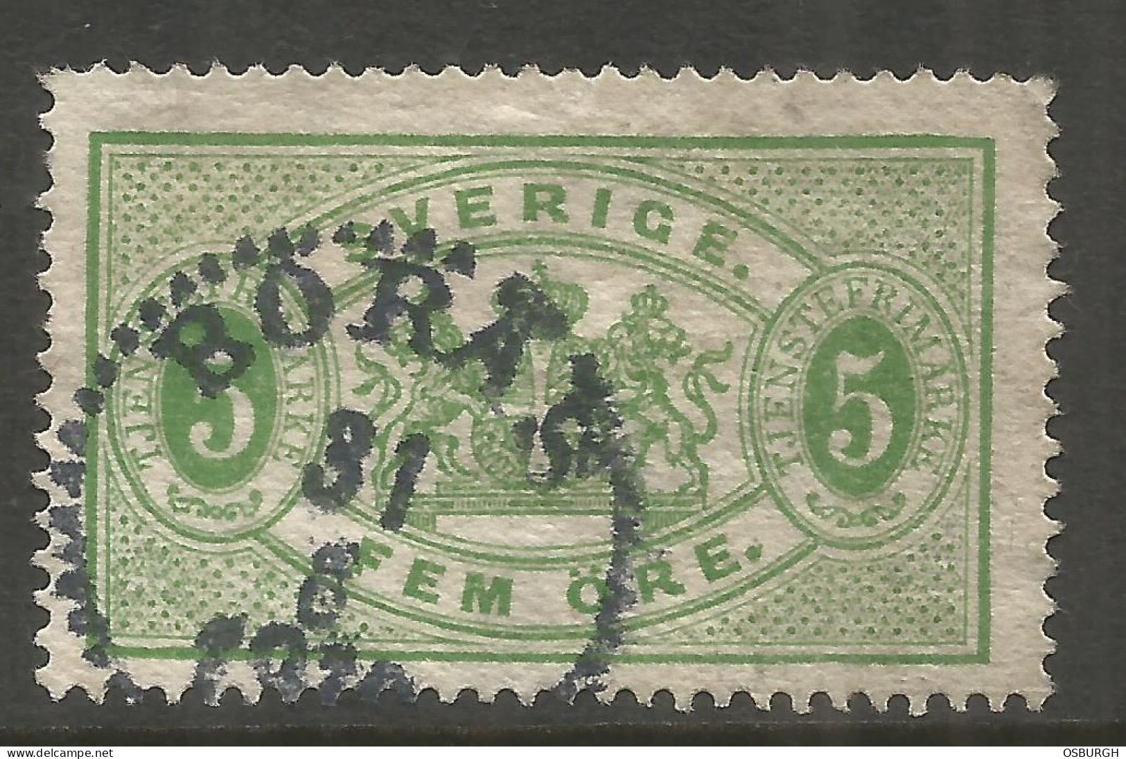 SWEDEN. OFFICIAL. 5o USED BORAS POSTMARK. - Servizio