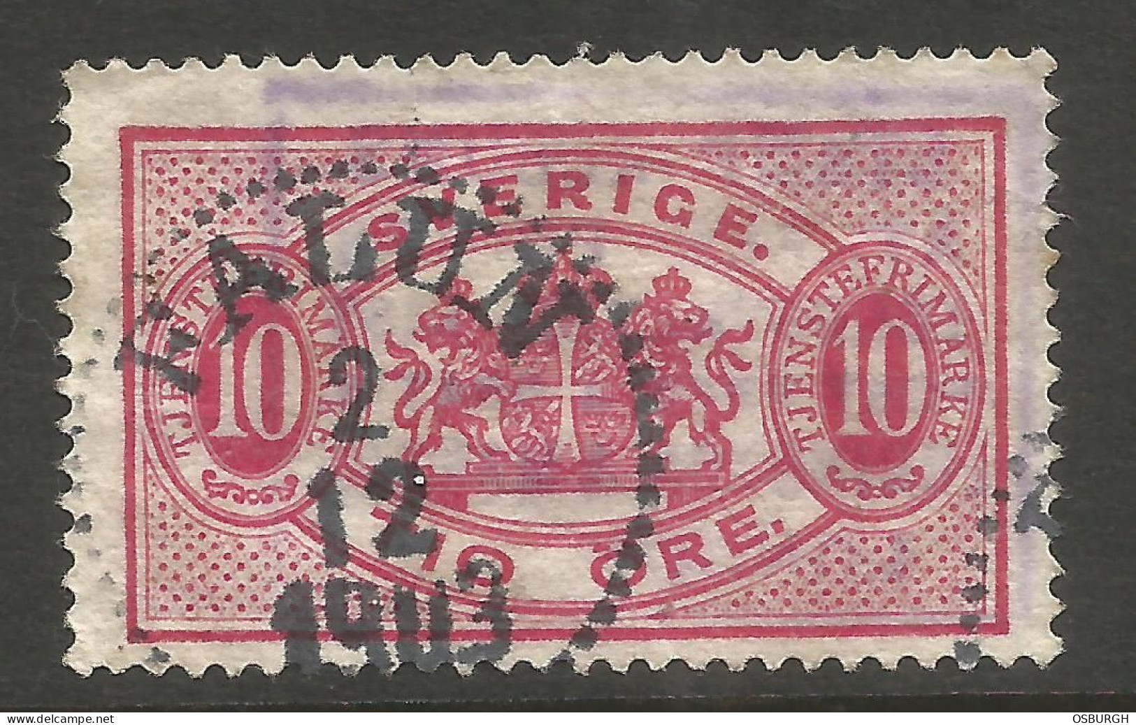 SWEDEN. OFFICIAL. 10o USED FALUN POSTMARK. ERRINGTON & MARTIN ADVERT ON REVERSE - Service