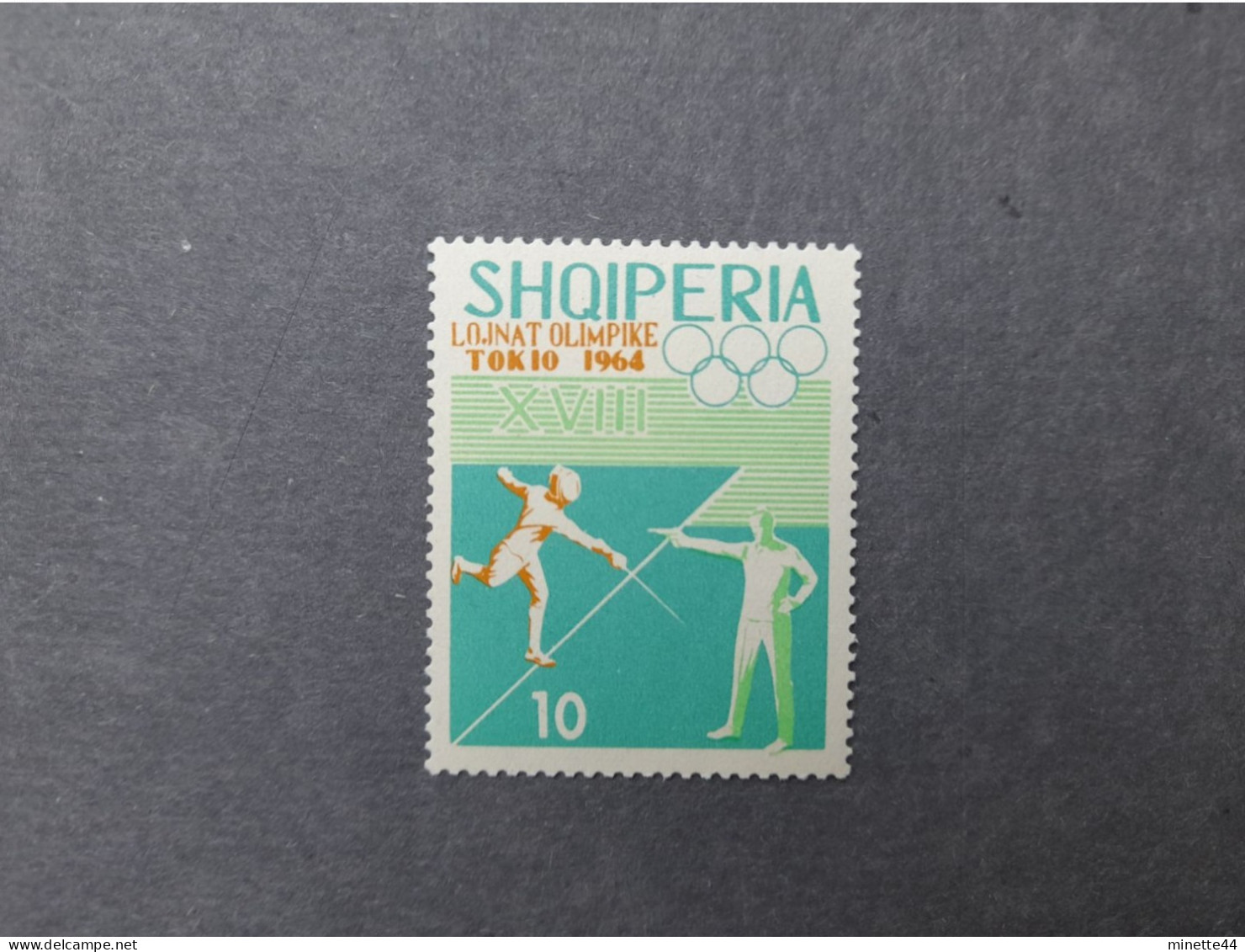 ALBANIE ALBANIA SHQIPERIA MNH** 1964  TIR SHOT JEUX GAMES ESCRIME FENCING LONDON - Tiro (armas)