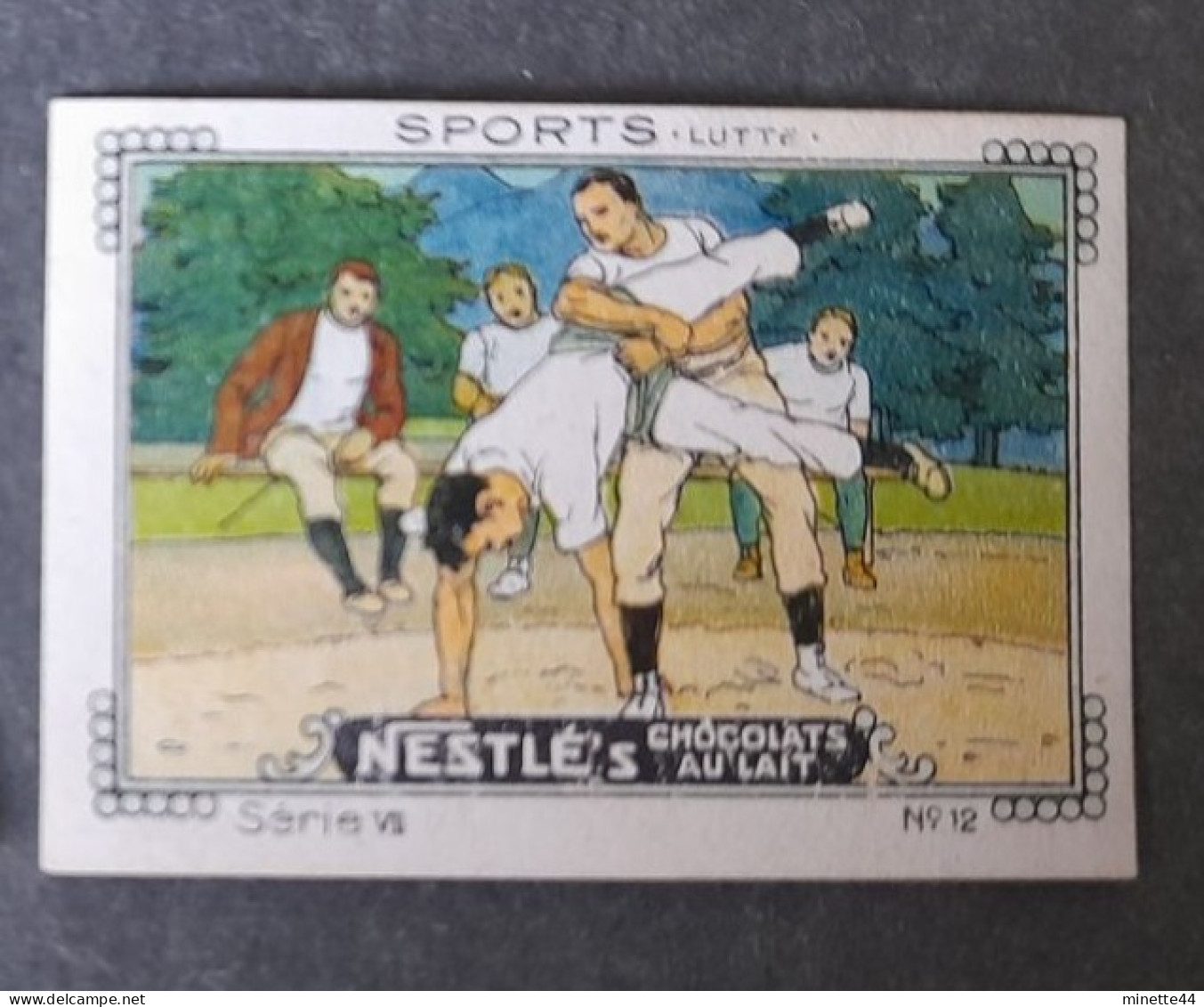 SUISSE NESTLE  1900'  LUTTE FREE STYLE  JEUX GAMES Chokolado TOBLER IMPERF ND - Lutte