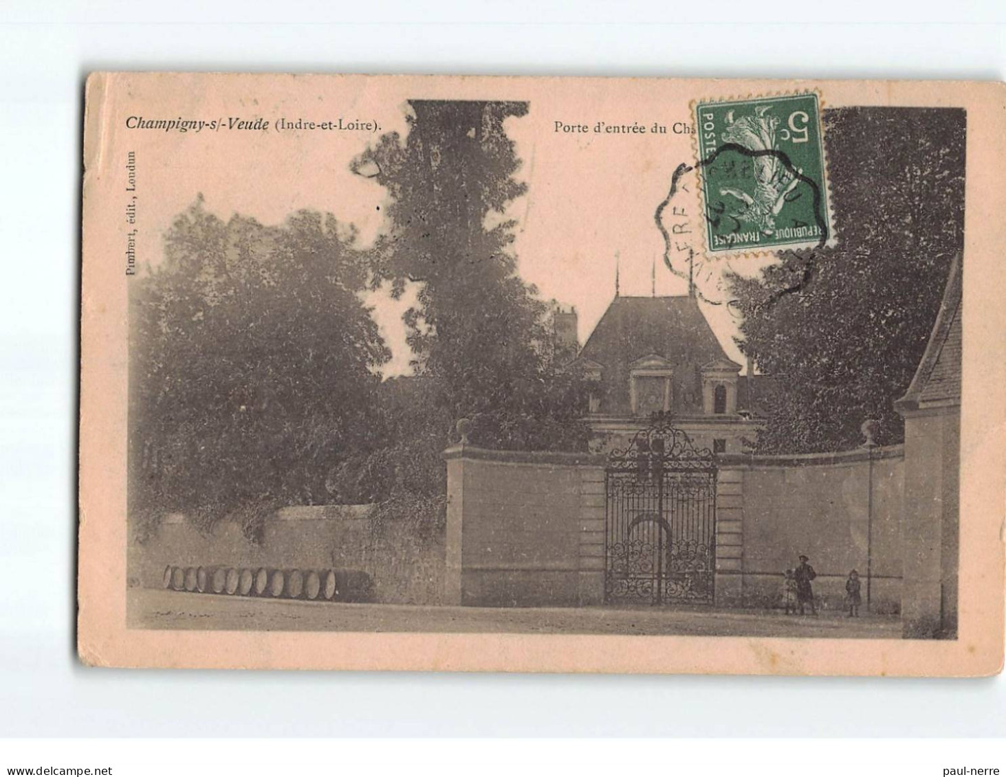 CHAMPIGNY SUR VEUDE : Porte D'entrée Du Château - état - Champigny-sur-Veude