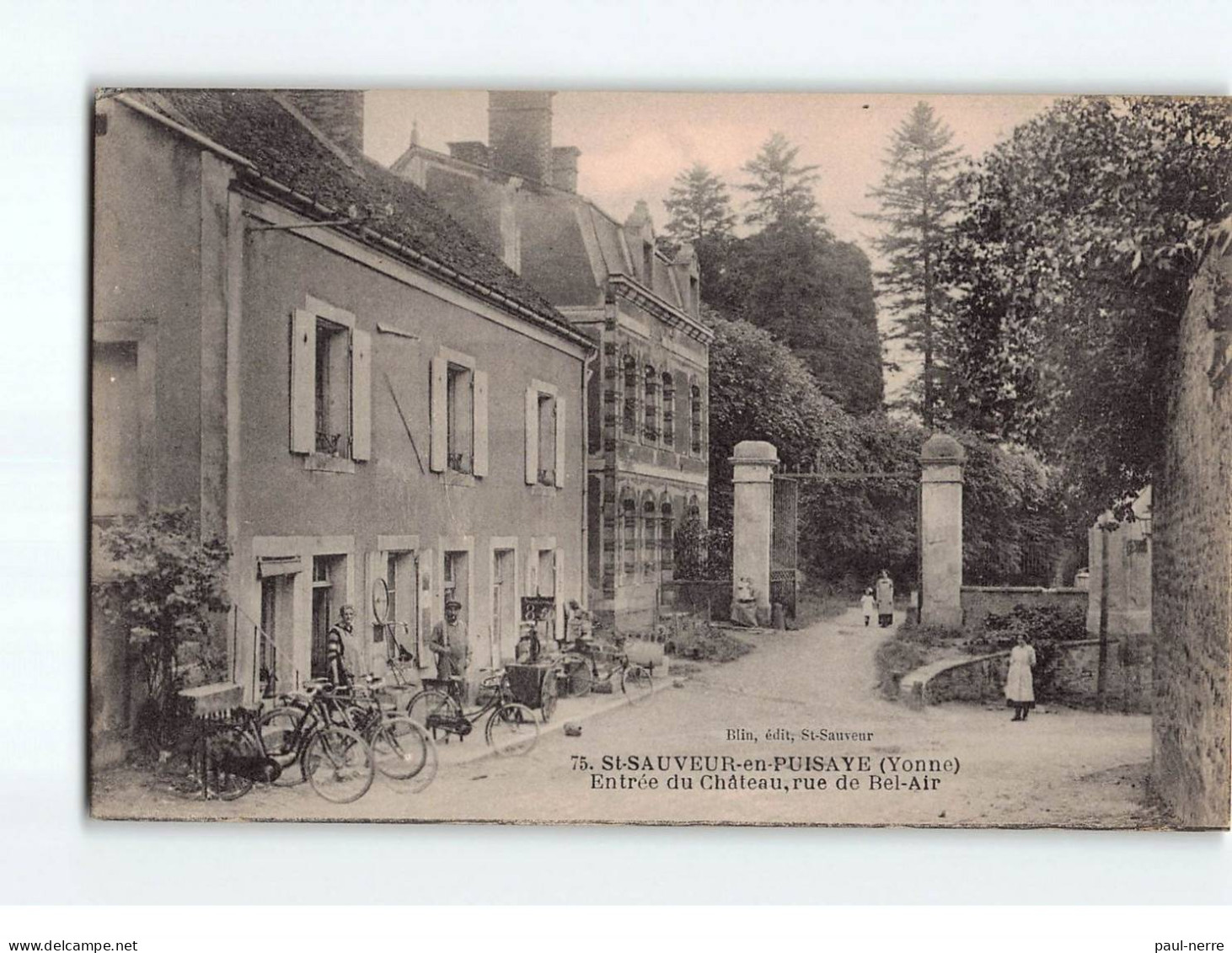 ST SAUVEUR : Entrée Du Château, Rue De Bel-Air - Très Bon état - Saint Sauveur En Puisaye