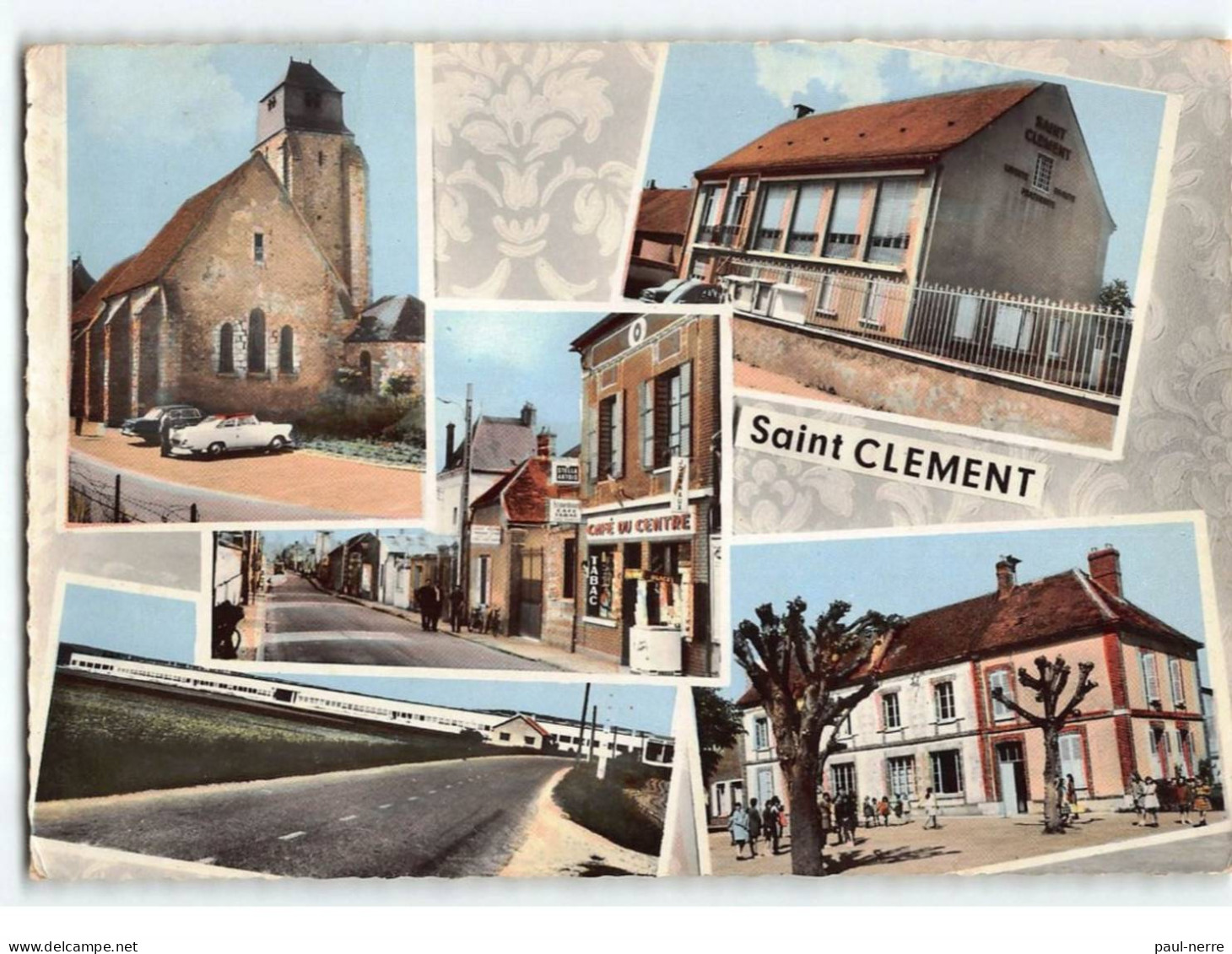 ST CLEMENT : Rue De La République, Mairie, Ecole De Filles, L'Eglise Et L'Usine Nouvelle - Très Bon état - Saint Clement