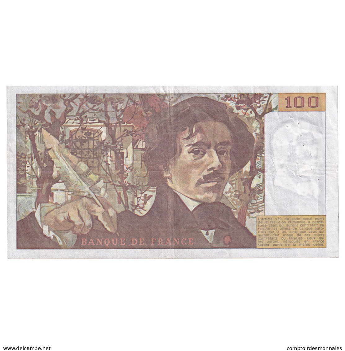 France, 100 Francs, Delacroix, 1980, U.31, TTB, Fayette:69.04a, KM:154b - 100 F 1978-1995 ''Delacroix''