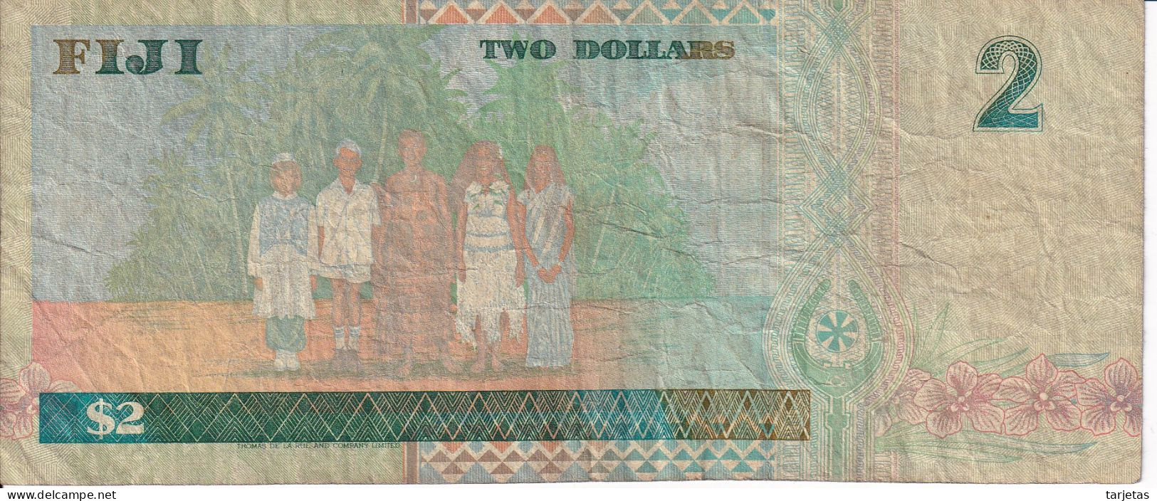 BILLETE DE FIJI DE 2 DOLLARS DEL AÑO 1996  (BANKNOTE) - Fidji