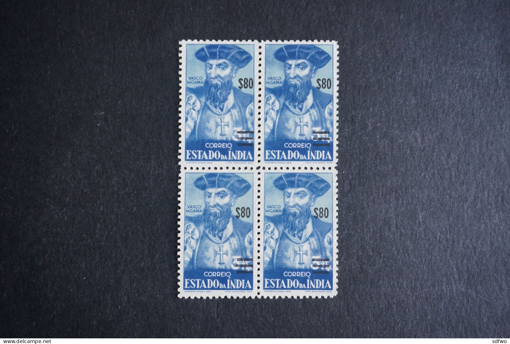 (G) Portuguese India 1959 Figures W/OVP $80 In Block Of 4 - MNH - Portugiesisch-Indien