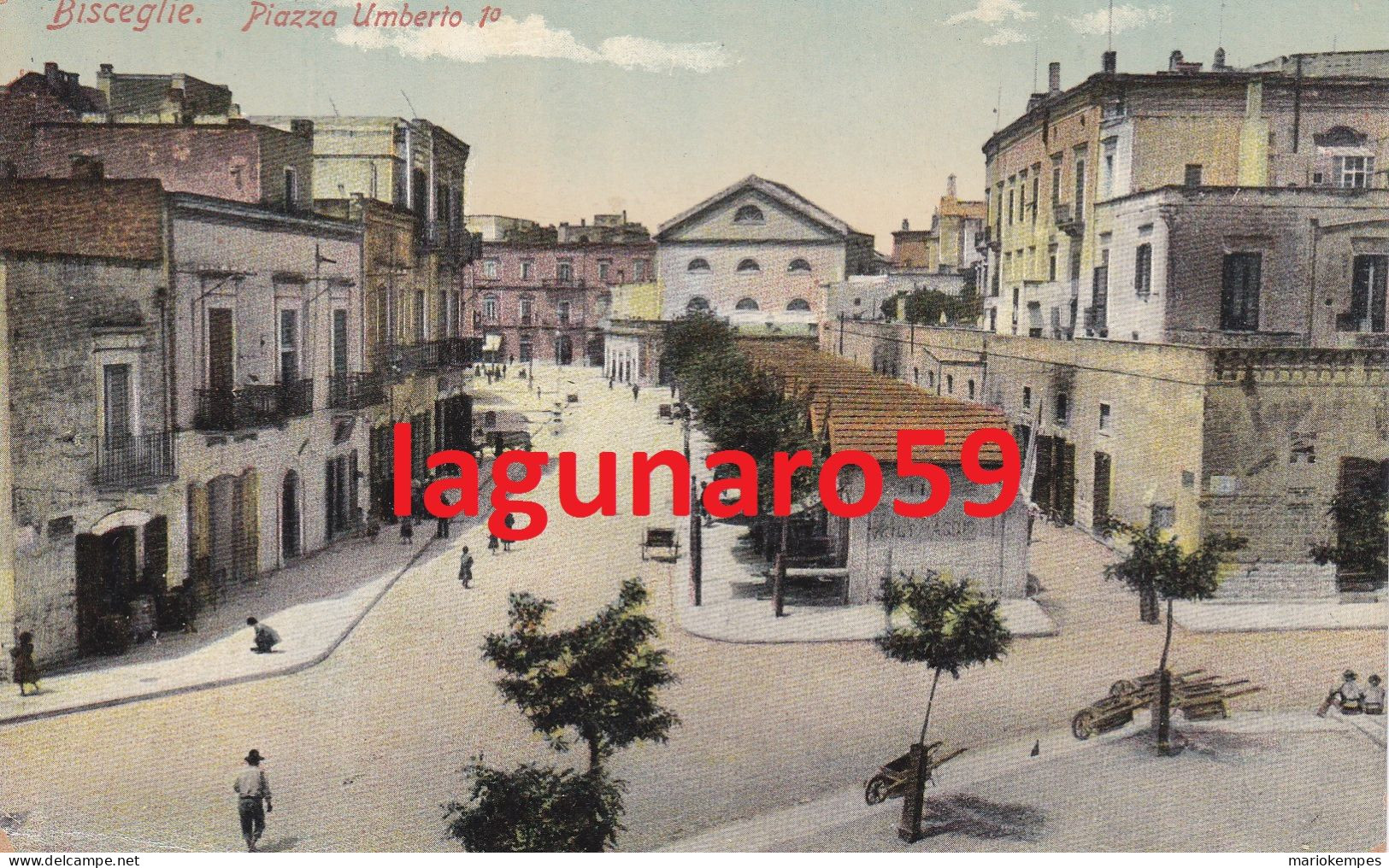 BISCEGLIE  ( Bari )  -  Piazza Umberto I°................viagg. 1910 / 1915 - Bisceglie