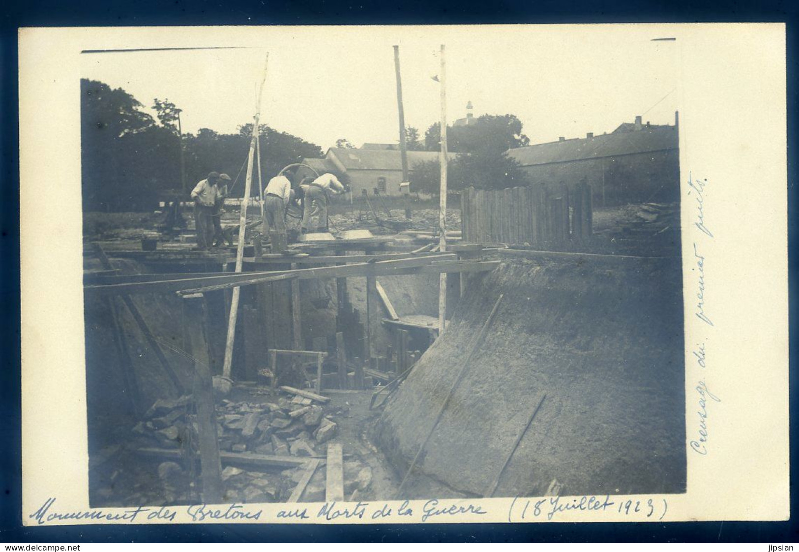 exceptionnel Sainte Anne d' Auray lot de 25 cartes photo construction Mémorial de la grande guerre de 1922 à 1927 STEP53