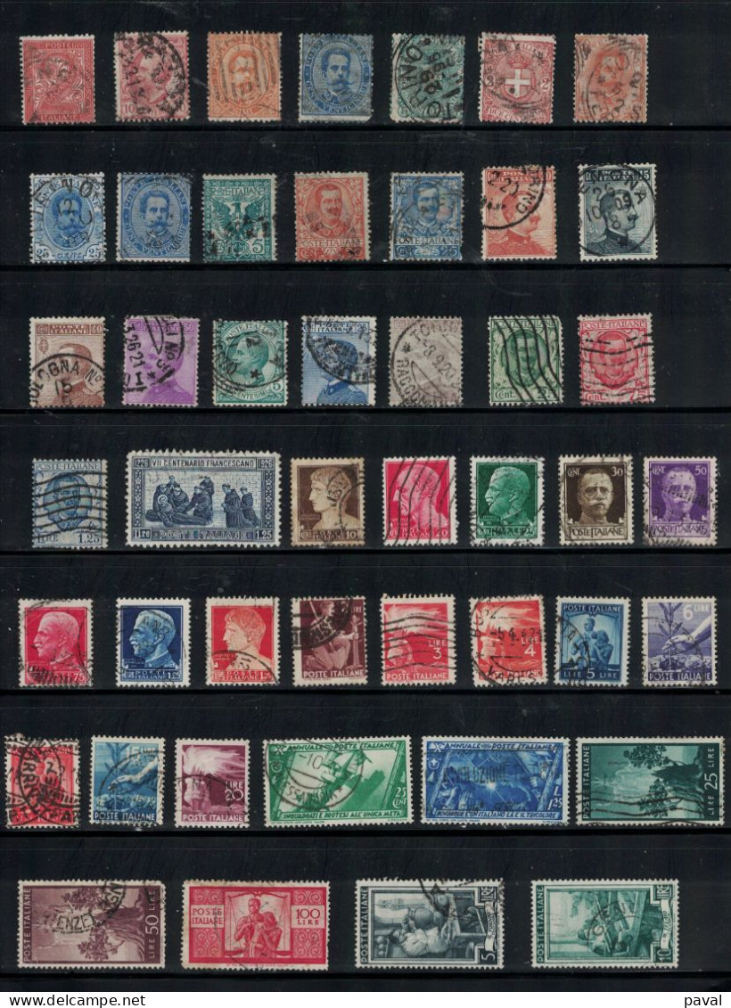 LOT N°1 DE 302 TP EN MAJORITE OBLITERES, ITALIE, BONNE COTE , TOUTES EPOQUES. - Collections