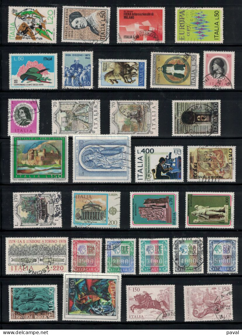 LOT N°1 DE 302 TP EN MAJORITE OBLITERES, ITALIE, BONNE COTE , TOUTES EPOQUES. - Collections