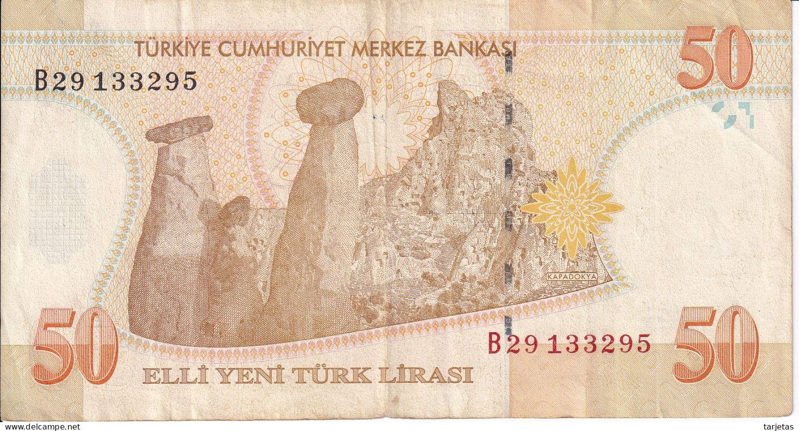 BILLETE DE TURQUIA DE 50 LIRAS DEL AÑO 2005  (BANK NOTE) - Turkey