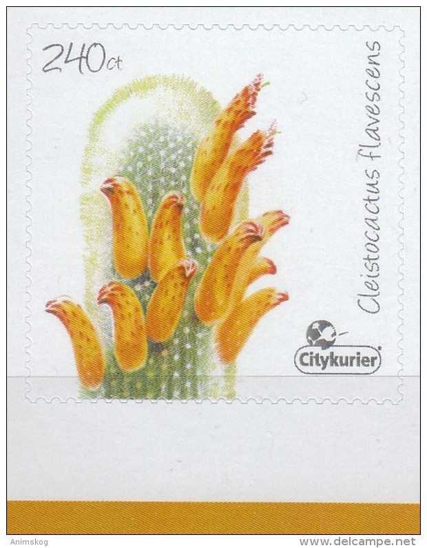 Deutschland 2016**, Privatpost Citykurier, Kaktus / Germany 2016, MNH, Private Mail Citykurier, Cactus - Sukkulenten