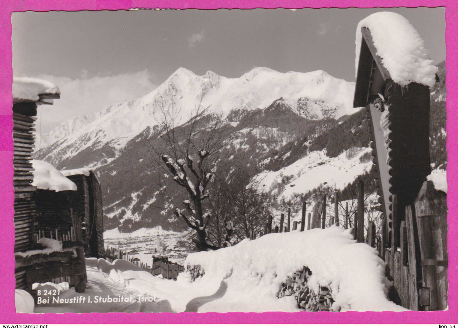 293550 / Austria - Bei Neustift Im Stubaital , Tirol Winter PC 1967 Flugpost USED  2 S Christkindl Church - Neustift Im Stubaital