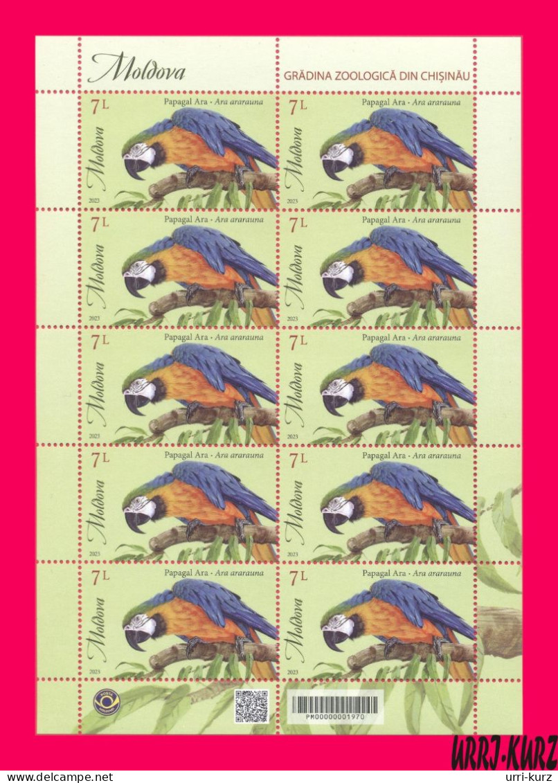 MOLDOVA 2023 Nature Fauna Animals Birds Bird Parrot Chisinau ZOO M-s MNH - Parrots