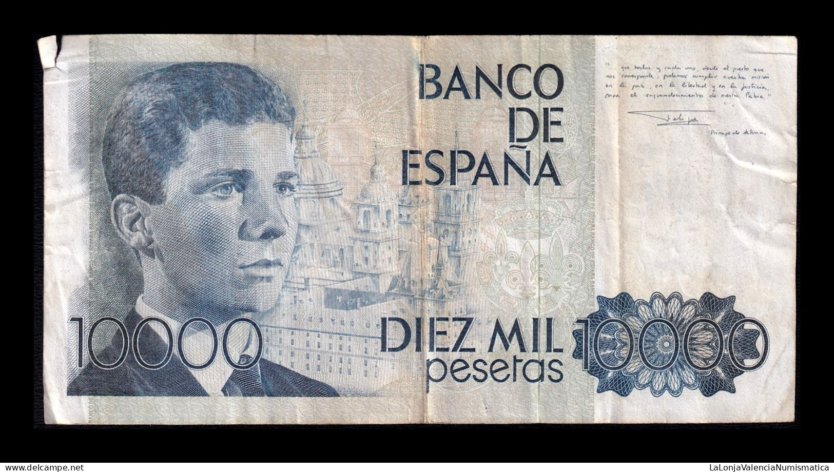 España Spain 10000 Pesetas 1985 Pick 161 Serie E Bc/Mbc F/Vf - [ 4] 1975-… : Juan Carlos I