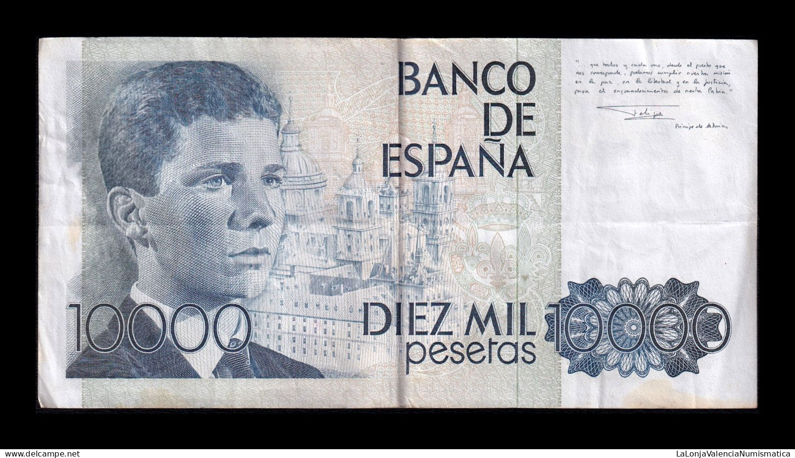 España Spain 10000 Pesetas 1985 Pick 161 Serie G Bc/Mbc F/Vf - [ 4] 1975-… : Juan Carlos I