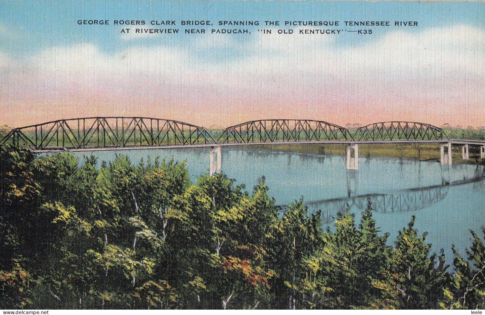 BQ94. Vintage US Postcard. George Rogers Clark Bridge. At Riverview. Kentucky - Autres & Non Classés