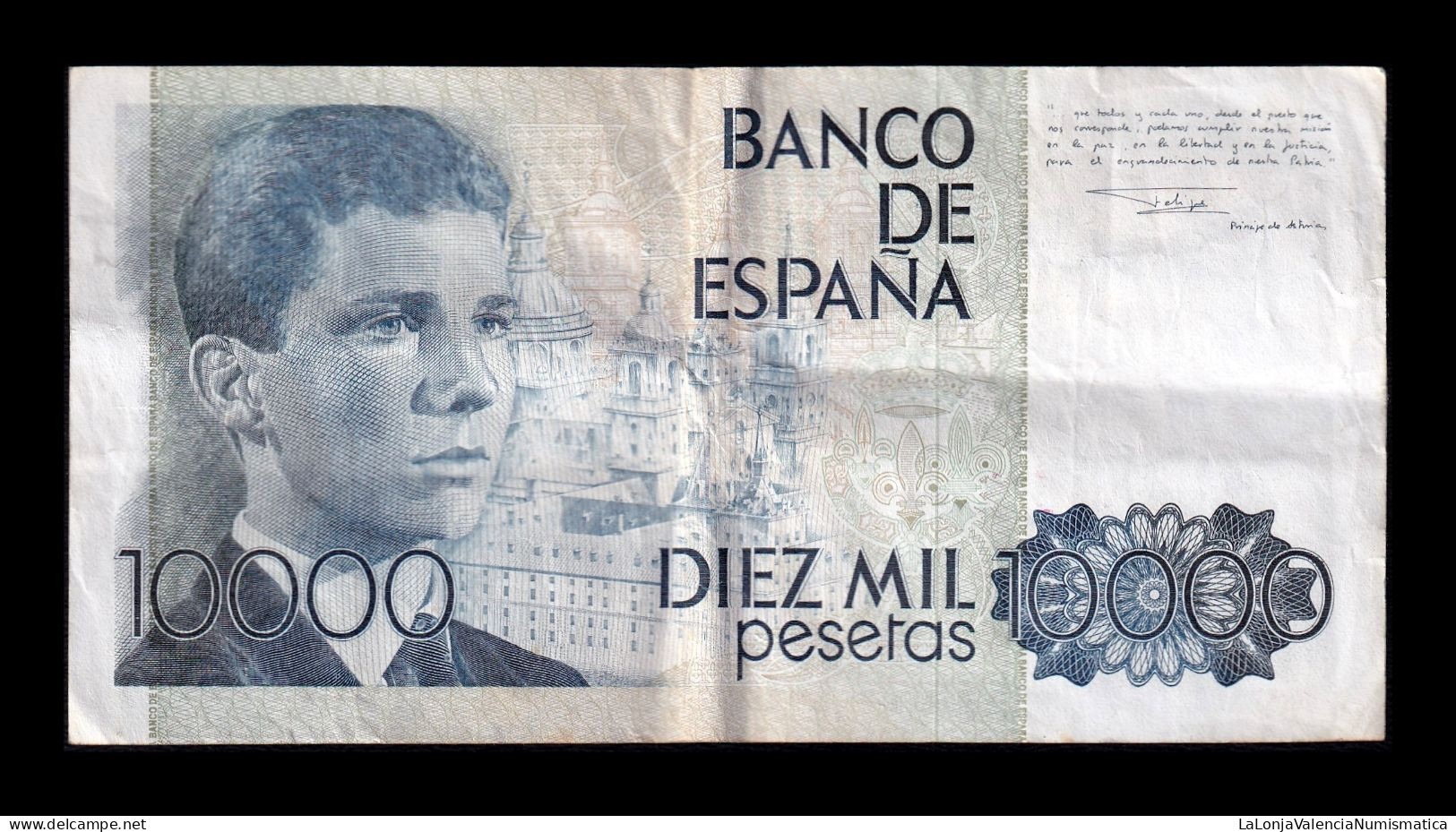 España Spain 10000 Pesetas 1985 Pick 161 Serie B Bc/Mbc F/Vf - [ 4] 1975-… : Juan Carlos I