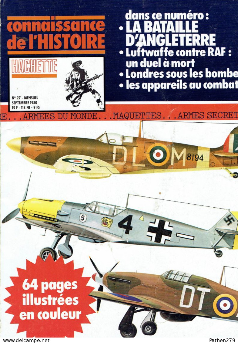 Connaissance De L'histoire N°27 - Hachette - Septembre 1980 - La Bataille D'Angleterre - French