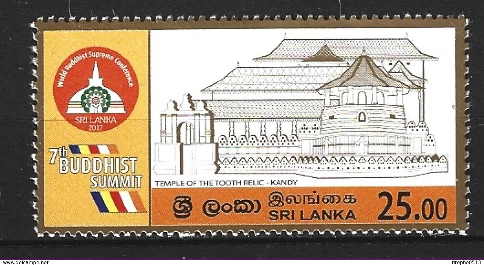 SRI LANKA. N°2126 De 2017. Sommet Bouddhiste. - Budismo