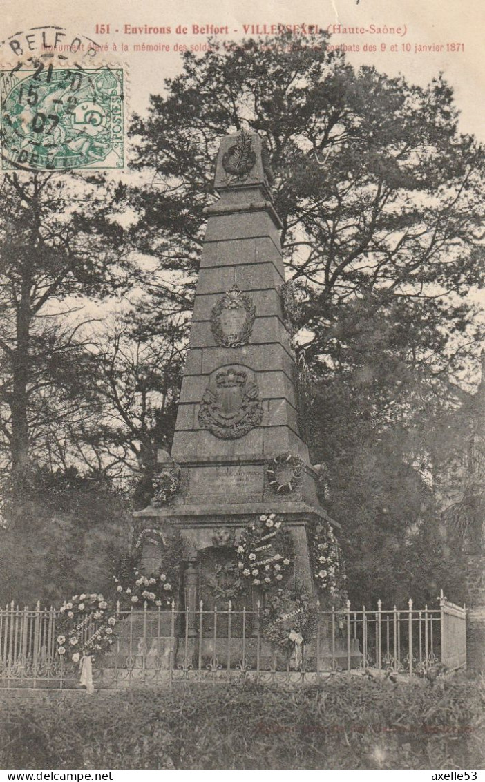 Villersexel 70 (9922) Monument élevé à La Mémoire De Soldats Français Morts Dans Les Combats Des 9 Et 10 Janvier 1871 - Villersexel