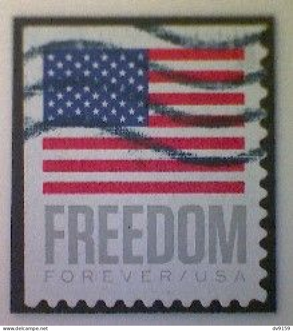 United States, Scott #5790, Used(o) Booklet, 2023, Flag Definitive: Freedom Flag, (63¢) Forever - Usati