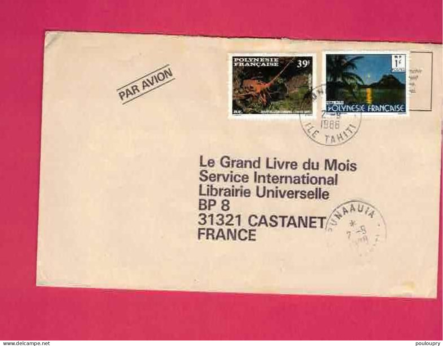 Lettre De 1988 Pour La France - YT N° 132 Et 277 - Crustacés - Briefe U. Dokumente