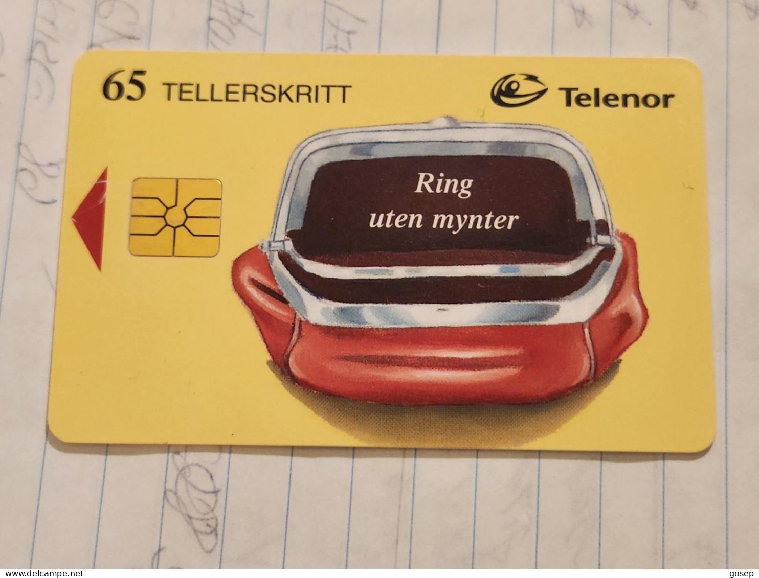 Norway-(N-082)-ROD PUNG-(65 Tellerskritt)-(61)-(8/96)-used Card+1card Prepiad Free - Noorwegen