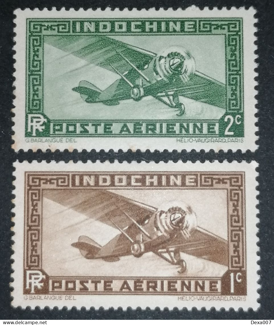 Indochine 1c,2c 1933 MNH - Posta Aerea