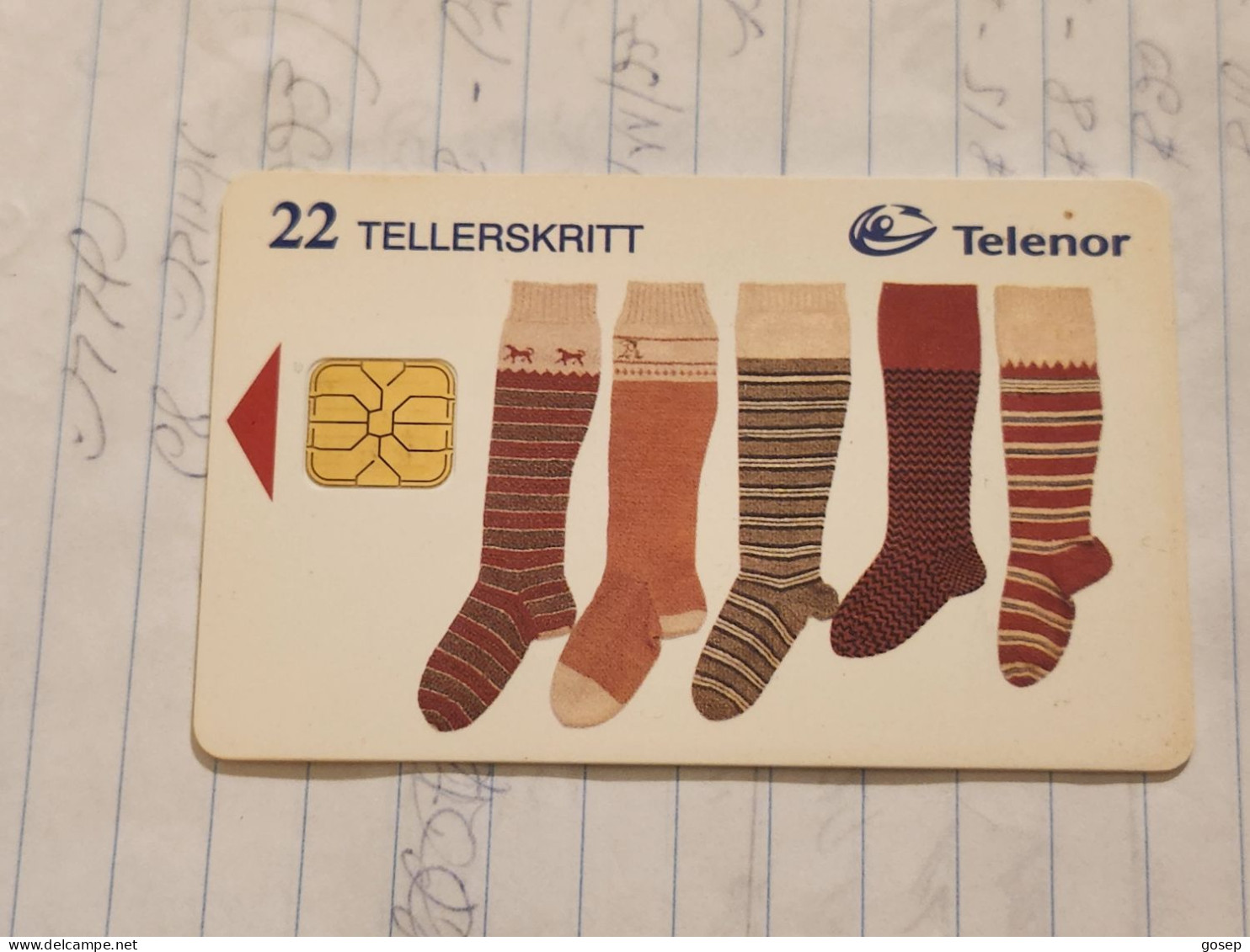 Norway-(N-103)-Jul 1997 Stromper-(22 Tellerskritt)-(64)-(?)-used Card+1card Prepiad Free - Norway