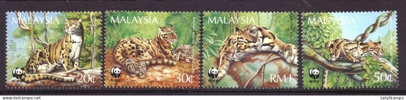 Maleisie / Malaysia 557 T/m 560 MNH ** WWF WNF Animals Nature (1995) - Malaysia (1964-...)