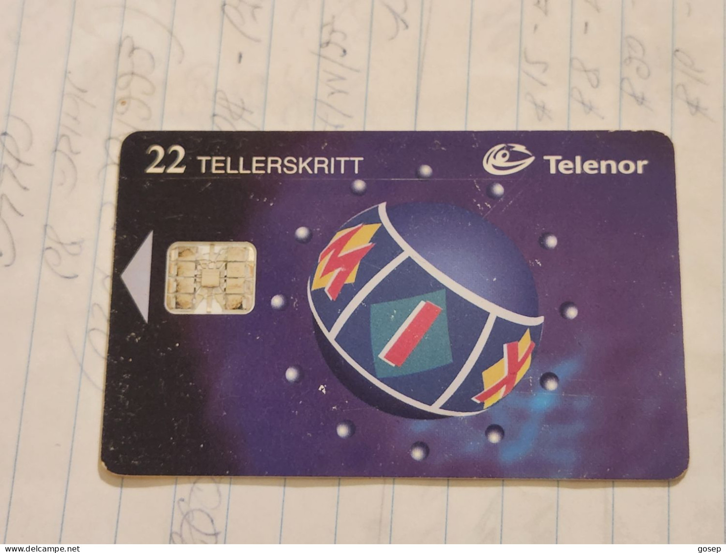 Norway-(N-109)-MIX-(22 Tellerskritt)-(66)-(C81021288)-used Card+1card Prepiad Free - Norway