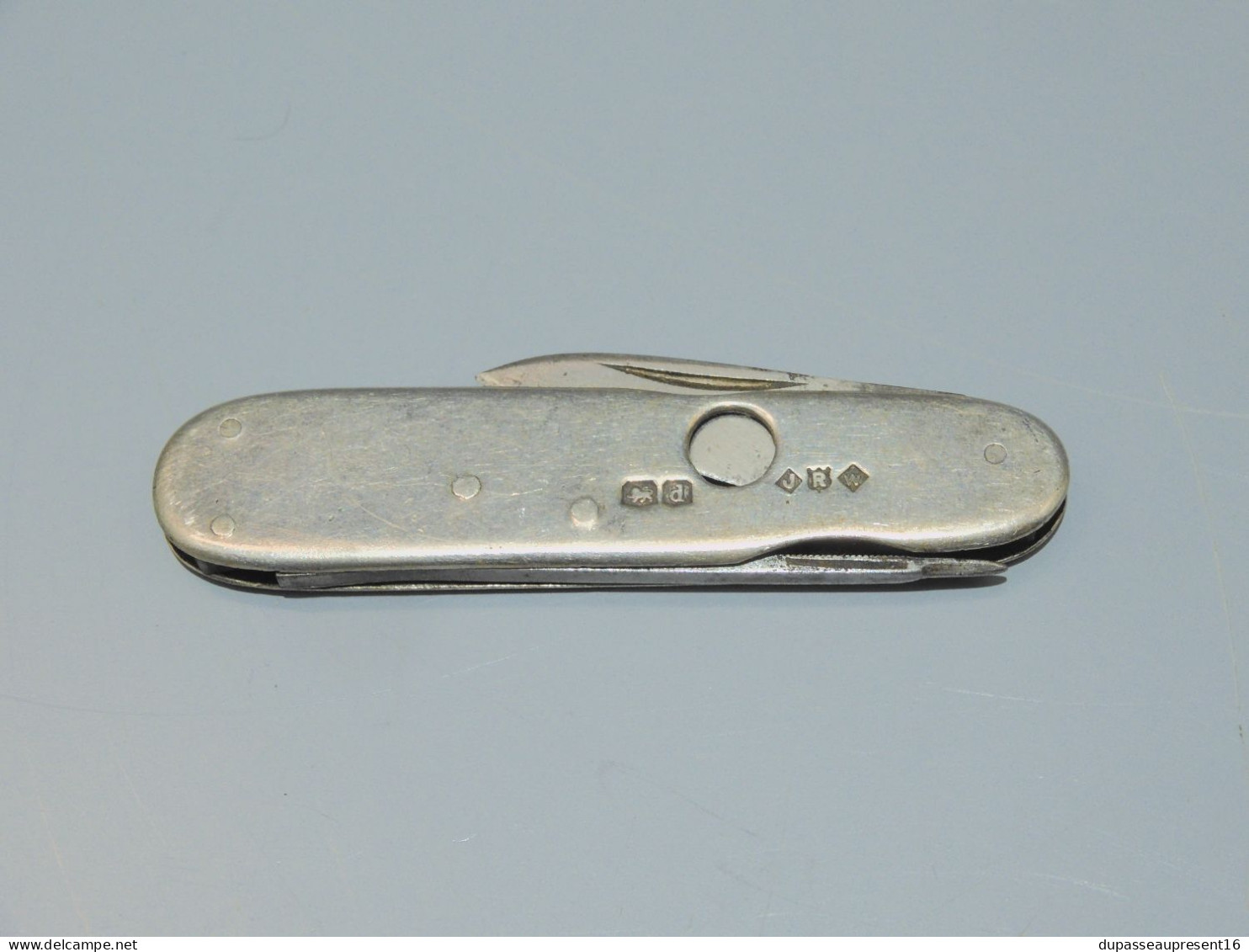 -ANCIEN COUTEAU De FUMEUR JOHN WATTS SHEFFIELD PLAQUETTES ARGENT ANGLAIS   E - Knives