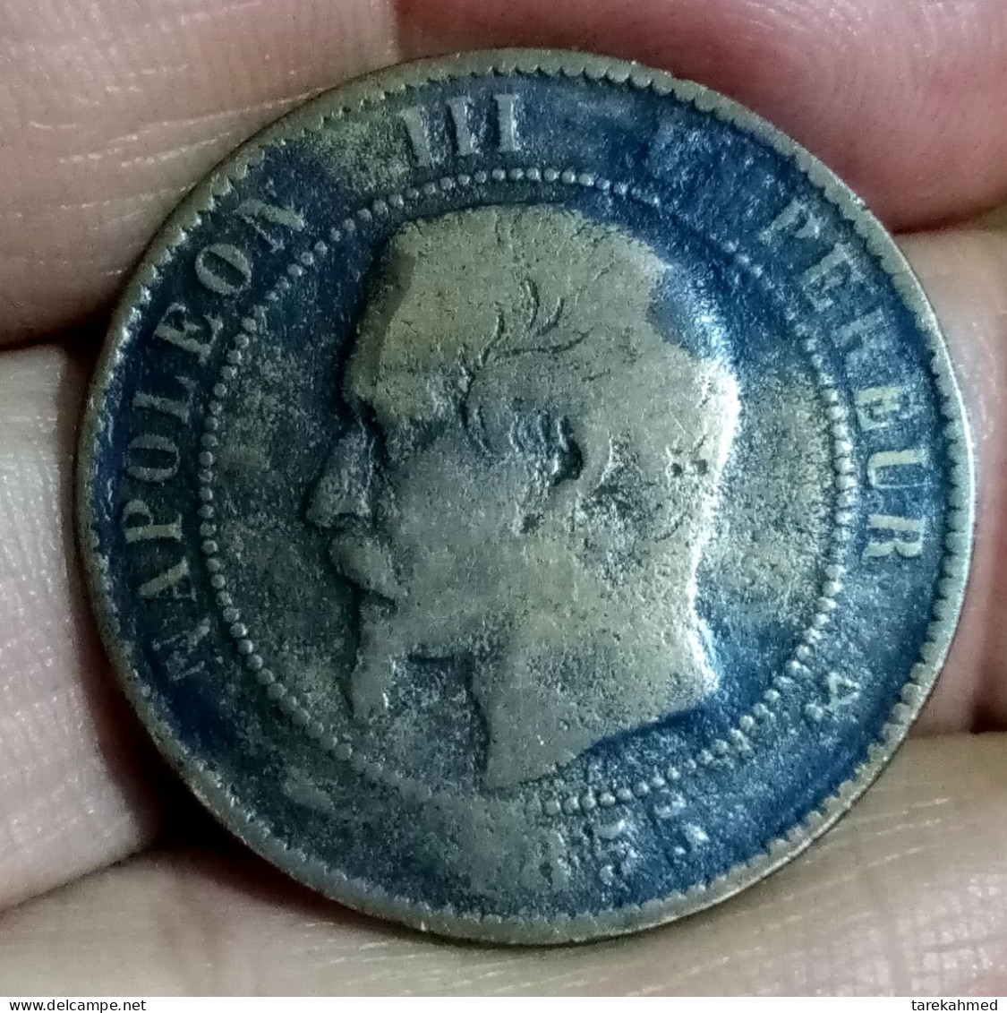 France, 10 Centiemes, 1855 B (rouen), Km 771.2 , Agouz - 10 Centimes