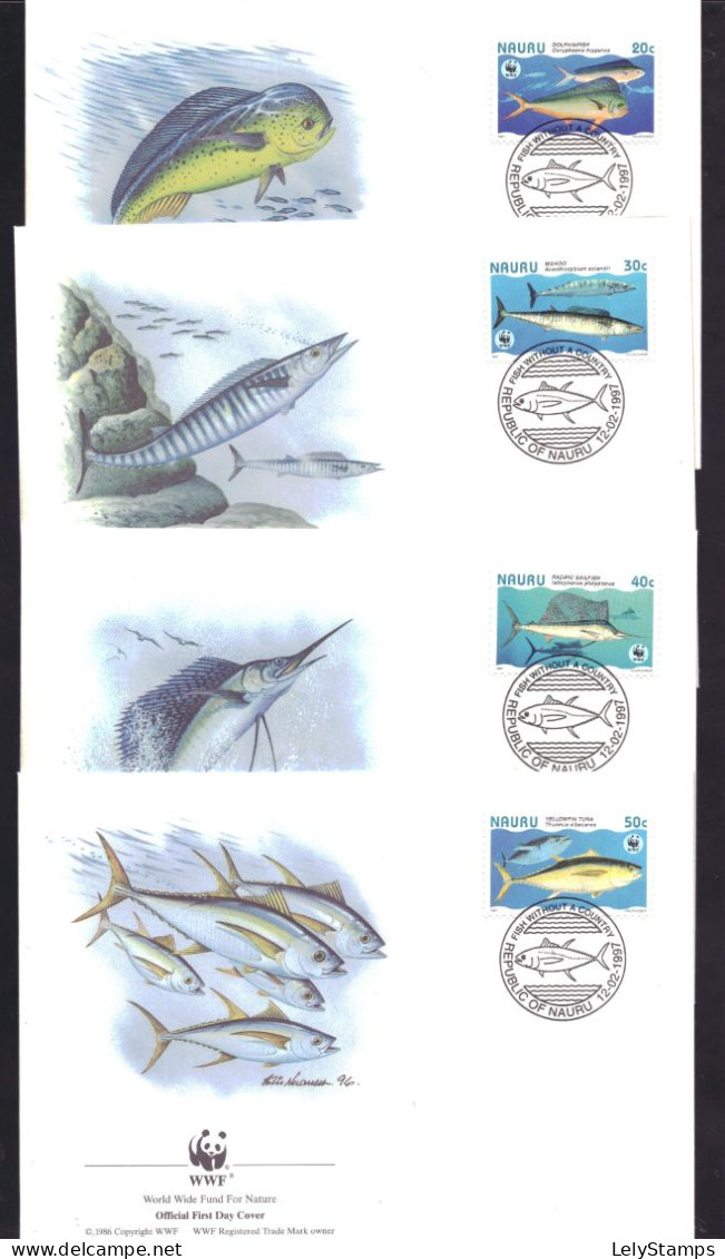 Nauru 437 T/m 440 MNH ** WWF WNF Fish Animals Nature (1997) - Nauru