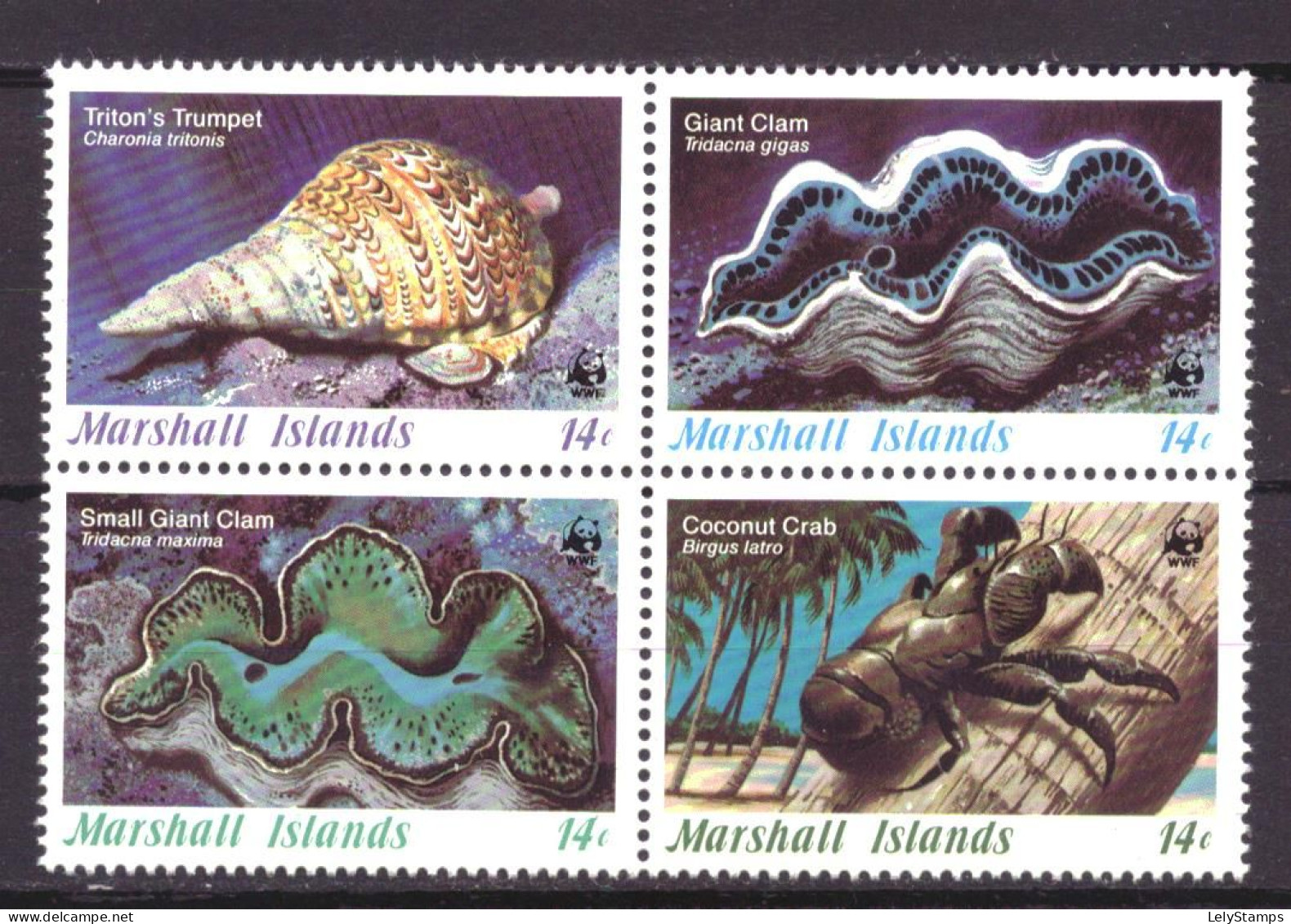 Marshall Islands 73 T/m 76 MNH ** WWF WNF Animals Nature (1986) - Marshall