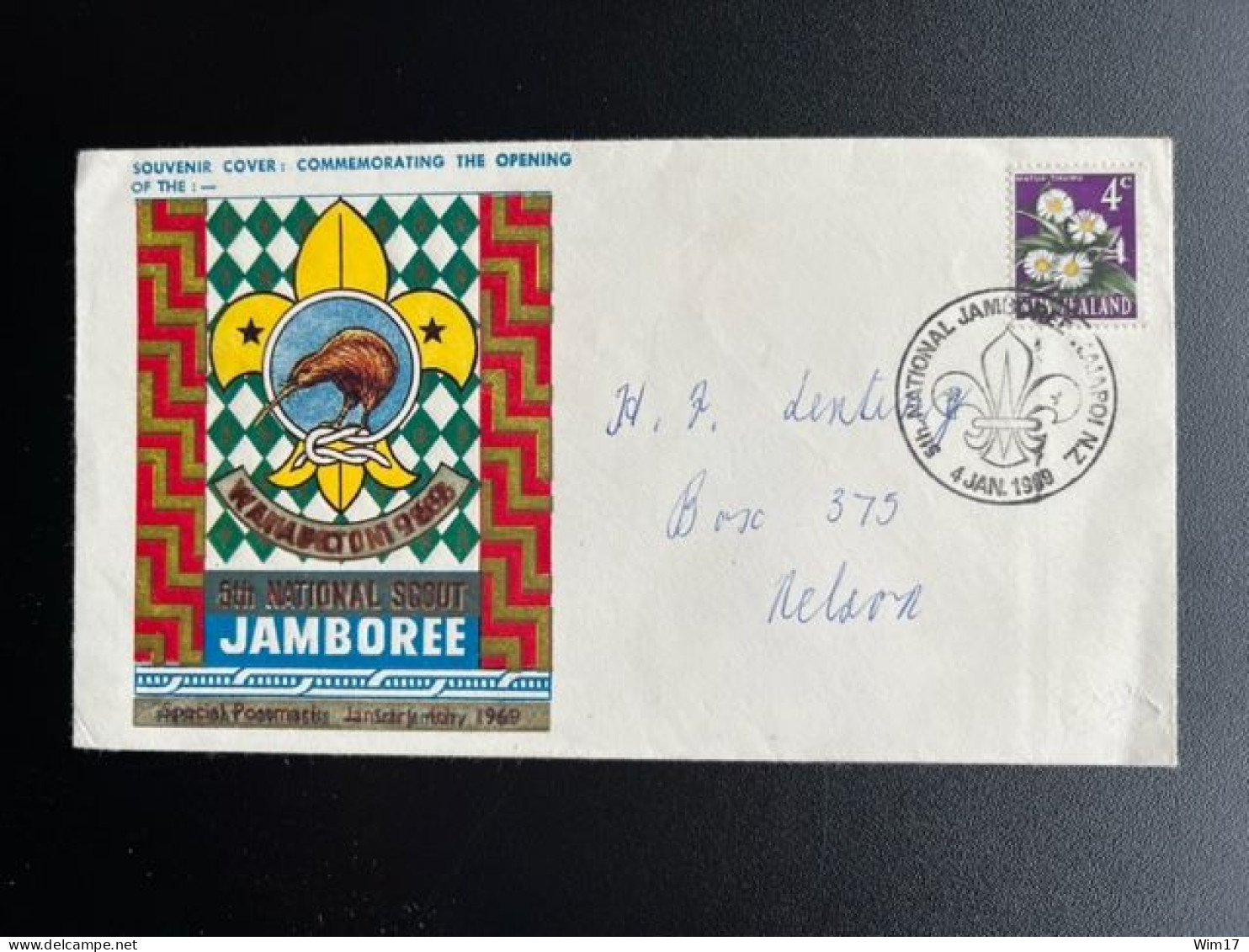 NEW ZEALAND 1969 COVER NATIONAL JAMBOREE KAIAPOI 04-01-1969 NIEUW ZEELAND SCOUTING - Covers & Documents